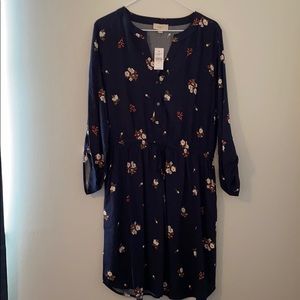 LOFT cinched waist dress